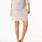 Jessica Howard Women's Petite Lace Shift Dress Charcoal Size 1