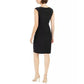 Jessica Howard Women's Petite Draped Dress Black Size 14