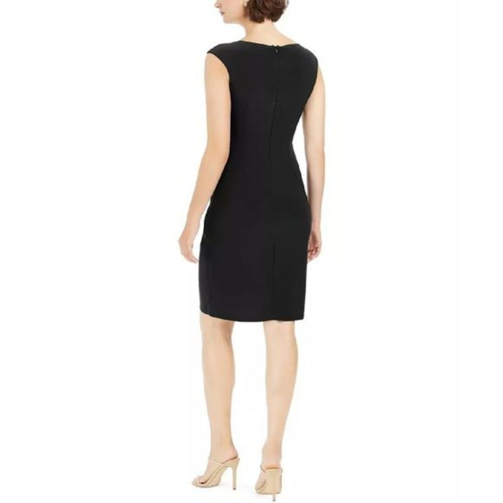 Jessica Howard Women's Petite Draped Dress Black Size 14
