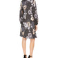 Jessica Howard Women's Metallic Floral Print Dress Charcoal Size 1
