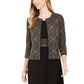 Jessica Howard Women's Printed Jacket & Dress Set Black Size 1