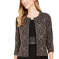 Jessica Howard Women's Printed Jacket & Dress Set Black Size 1