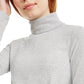 Crave Fame Juniors' Cozy Twist-Front Turtleneck Top Silver Size X-Small