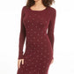 Planet Gold Juniors' Studded Bodycon Dress Red Size Large