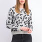 Planet Gold Juniors' Animal-Print Sweater Gray Size Medium