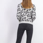 Planet Gold Juniors' Animal-Print Sweater Gray Size Medium