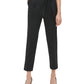 Calvin Klein Women's Tie Belt Straight Leg Pants Black Size 6