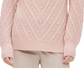 Calvin Klein Women's Popcorn-Knit Mock-Neck Sweater Lt/Paspink Size Medium