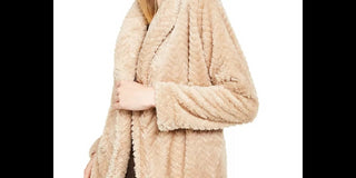 Calvin Klein Women's Chevron Stitch Cardigan Jacket Medium Beige Size Large