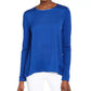 Michael Kors Women's Mixed Media Top Regular Blue Size X-Small