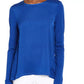 Michael Kors Women's Mixed Media Top Regular Blue Size X-Small