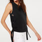 Michael Kors Women's 0071 Black Grommet Side Sleeveless Casual Top Black Size Large