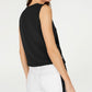 Michael Kors Women's 0071 Black Grommet Side Sleeveless Casual Top Black Size Large
