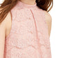 Love Fire Juniors' Metallic Lace Top Pink Size X-Large