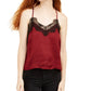 Love Fire Junior's Lace Trim Camisole Red Size Medium
