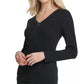 DKNY Women's Metallic-Threaded Embellished Sweater Black Size Extra Small