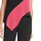 DKNY Women's Asymmetrical Colorblocked Top Black Size X-Large