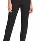 DKNY Women Faux Leather Trim Straight Leg Trousers Black Size 4
