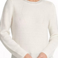 DKNY Women's Embellished Sweater White Size Large