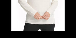 DKNY Women's Embellished Sweater White Size Large