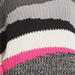 DKNY Women's Colorblocked Crewneck Sweater Gray Size Large
