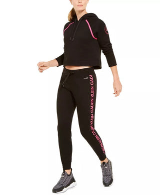 Calvin Klein Women's Performance Logo Hoodie Black Size Large