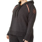 Calvin Klein Women's Performance Plus Size Raglan Sleeve Hoodie Black Size 1X