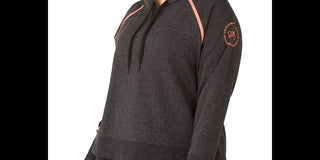 Calvin Klein Women's Performance Plus Size Raglan Sleeve Hoodie Black Size 1X