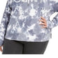 Calvin Klein Women's Performance Plus Size Tie-Dyed Active Hoodie Gray Size 1X