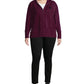 Champion Plus Women's Size Heritage Herringbone-Accent Zip Hoodie Darkpurple Size 2X