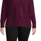 Champion Plus Women's Size Heritage Herringbone-Accent Zip Hoodie Darkpurple Size 2X