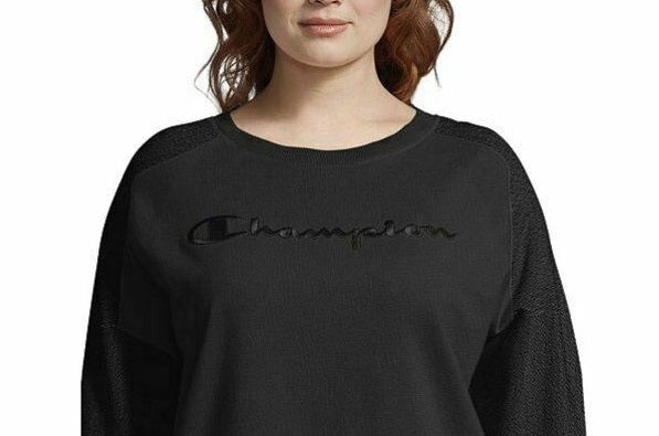 Champion Women's Plus Size Heritage Herringbone Sweatshirt Black Size 2X