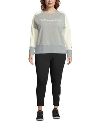 Champion Womne's Plus Size Heritage Herringbone Sweatshirt Med Gray Size 1X