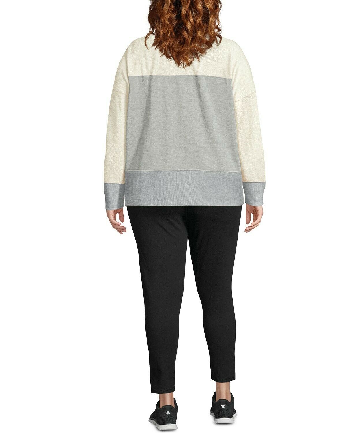 Champion Womne's Plus Size Heritage Herringbone Sweatshirt Med Gray Size 1X