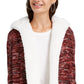 Crave Fame Juniors' Sherpa Trim Cardigan Lt/Pas Purple Size Medium