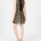 Robbie Bee Women's Polka Dot Trapeze Dress Black Size 10 Petite