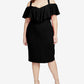 Rachel Rachel Roy Women's Trendy Plus Size Marcella Flounce Cold-Shoulder Dress Black Size 20