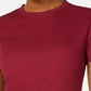 Ultra Flirt Junior's Crewneck Baby T-Shirt Dark Red Size Small
