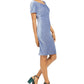 Ultra Flirt Juniors' Corduroy Ruched Bodycon Dress Blue Size Small