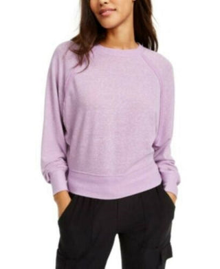 Crave Fame Juniors' Dolman-Sleeved Sweatshirt Purple Size Medium