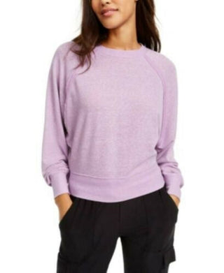 Crave Fame Juniors' Dolman-Sleeved Sweatshirt Purple Size Small