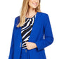 Calvin Klein Women's Collarless Single Snap Blazer Blue Size 12