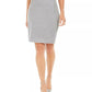 Calvin Klein Women's Zip-Pocket Pencil Skirt Silver Size 16
