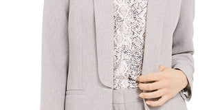 Calvin Klein Women's Parker Twill Blazer Gray Size 2