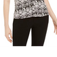 Calvin Klein Women's Sleeveless Snakeskin Print Top Charcoal Size Medium