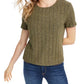 Crave Fame Junior's Cozy Ribbed Top Green Size X-Small