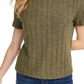 Crave Fame Junior's Cozy Ribbed Top Green Size X-Small