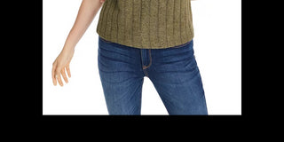 Crave Fame Junior's Cozy Ribbed Top Green Size X-Small