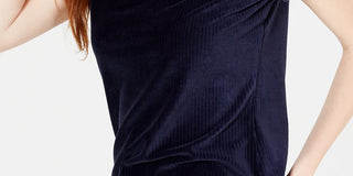 Crave Fame Juniors' Corduroy Top Med Blue Size Large