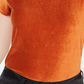 Crave Fame Juniors' Corduroy Top Bright Orange Size Large